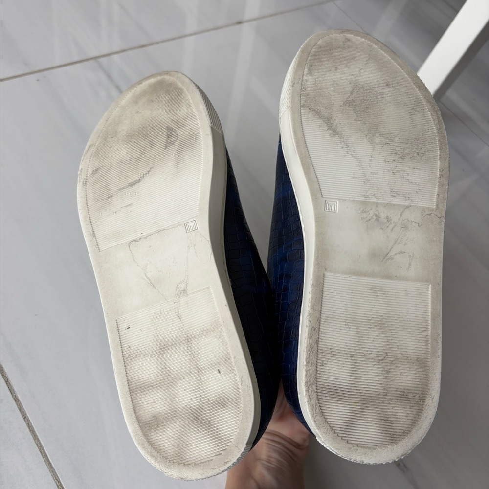 PHILIPP PLEIN Blue Crocodile Leather Print Lo-Top Sneaker Luxury Designer - Picture 8 of 11